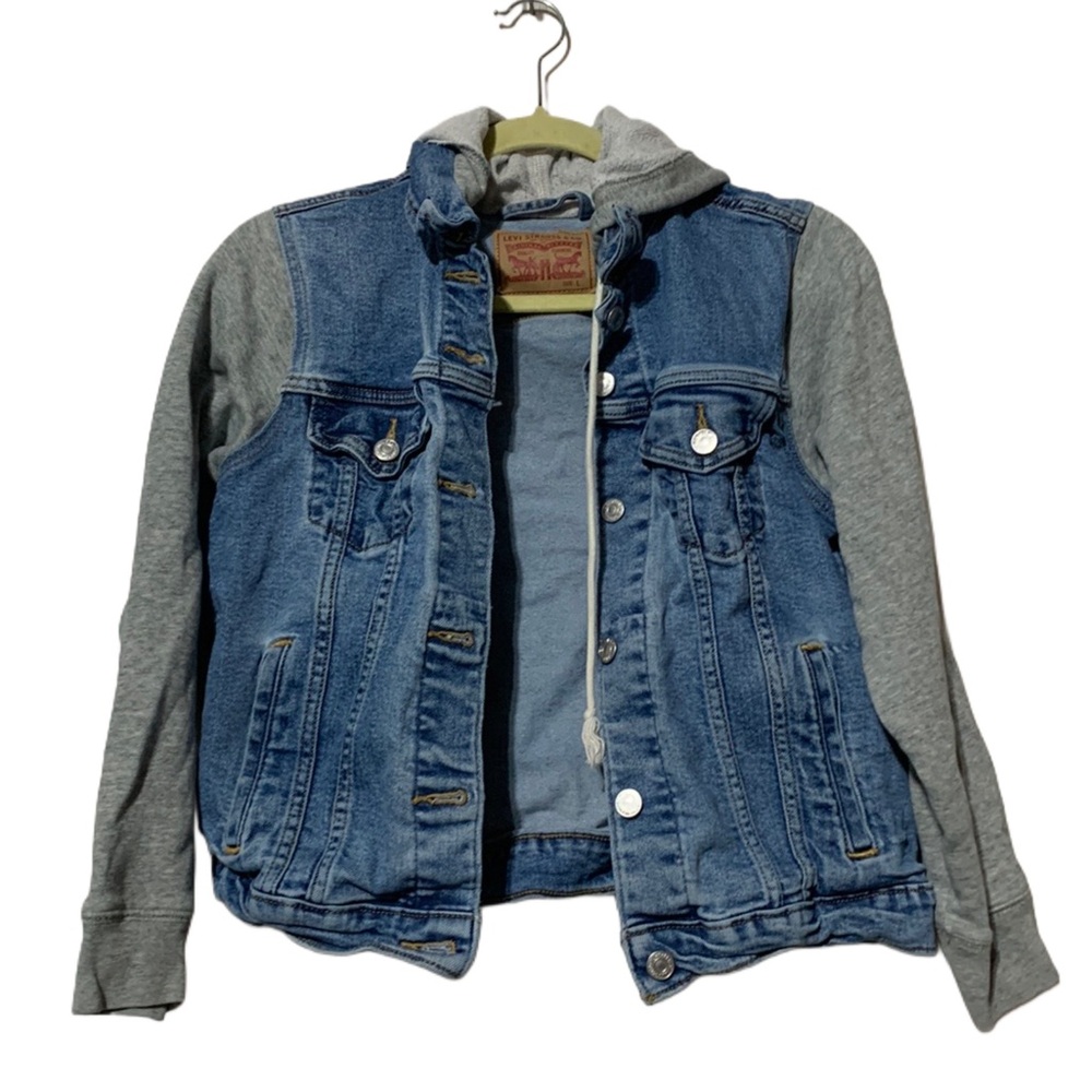 Levi's Blue and Gray Jean Jacket - Picture 1 of 6